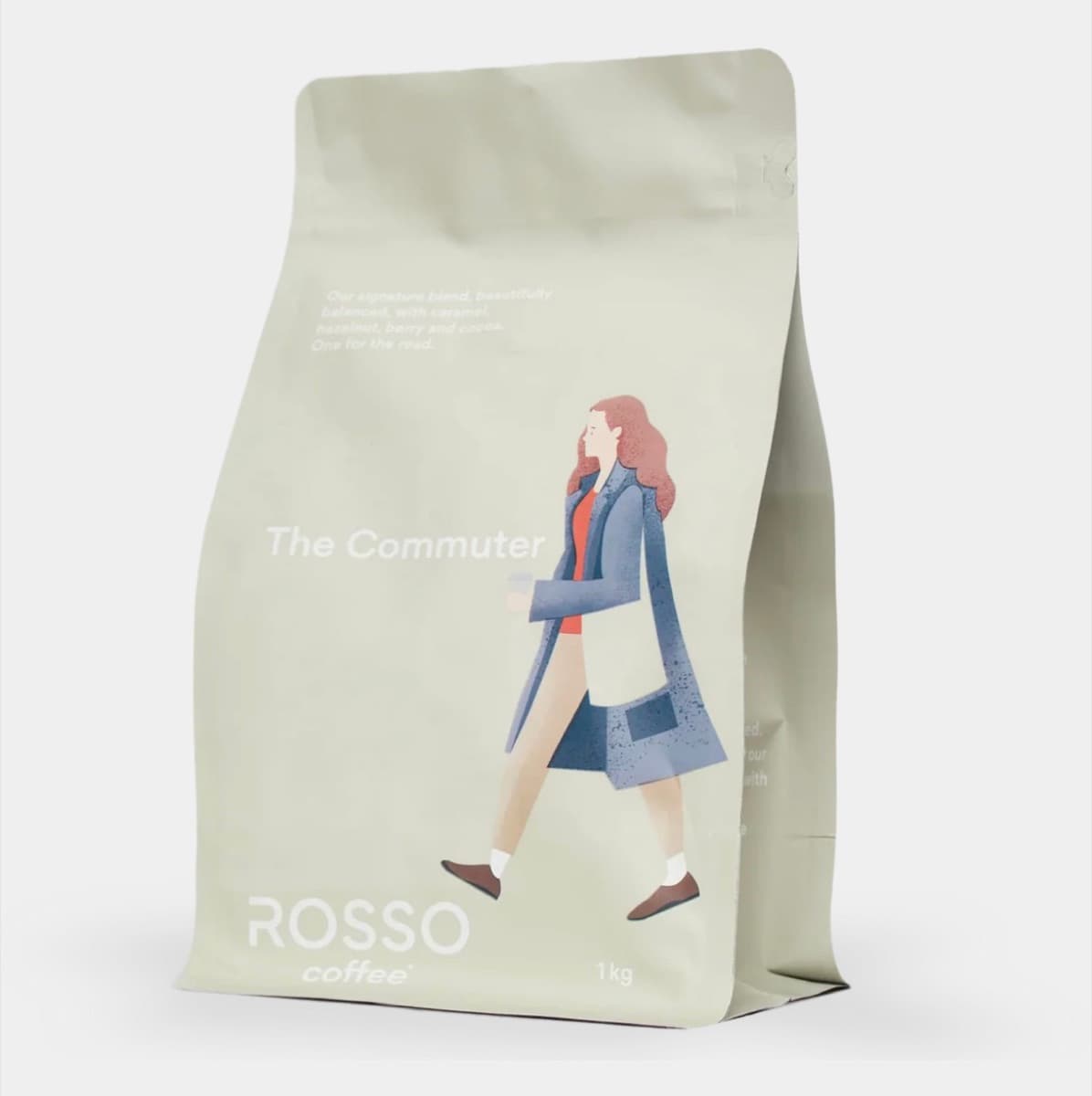 A 1kg bag of Rosso The Commuter coffee beans